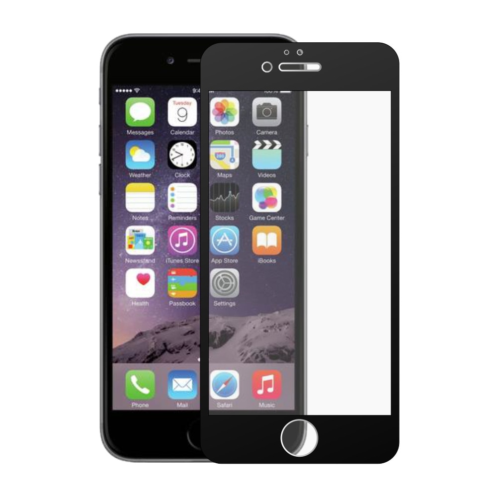 Folie sticla full size OkMore Privacy pentru iPhone 6/6S, negru
