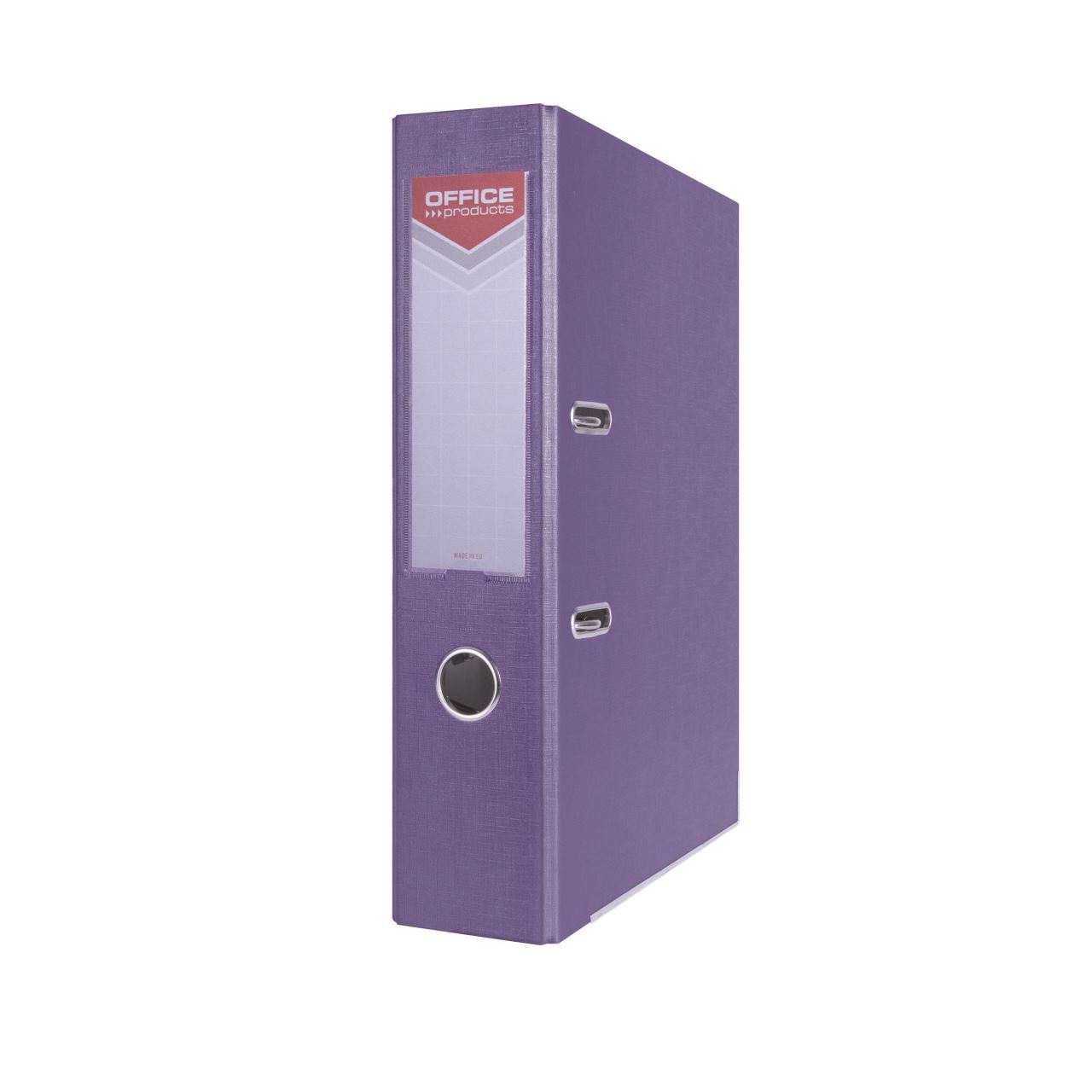 Biblioraft plastifiat OFFICE Products, 7.5 cm, colturi metalice, mov