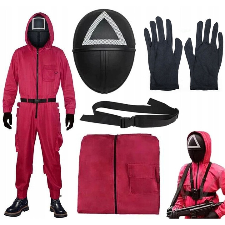 Costum, Korbi, Material De Inalta Calitate, Curea, Manusi Negre, xxl, Circumferinta Pieptului 138cm, Lungimea Costumului 178cm, Rosu, Negru