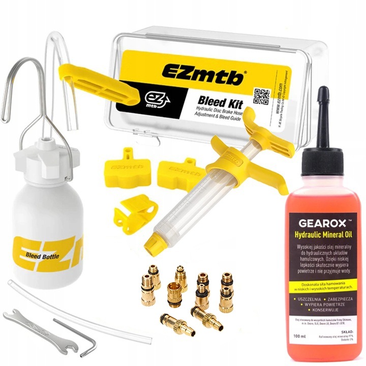 Kit De Dezaerare A Franei De Bicicleta, EZ MTB. Frane Shimano, Tektro, 26 Buc, Cu Ulei, Plastic/Metal, Galben/Alb