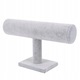 Expunator Pentru Bijuterii, 23.5x5x14 cm, Materiale De Inalta Calitate, Manopera Solida, Gri, Eco-Piele, Baza Rectangulara Stabila, Inaltime Totala 14 cm, Materiale De Inalta Calitate, Manopera Solida, Gri
