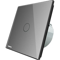 Intrerupator simplu cu touch Livolo din sticla, Gri