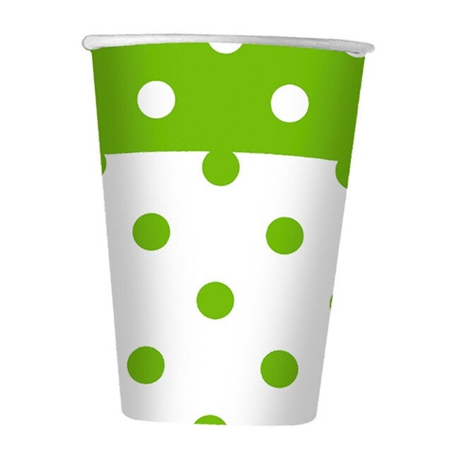 Pahare de unica folosinta 10/set 200ml verde Big Party