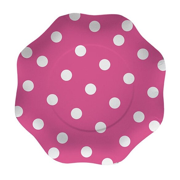 Set 10 farfurii 18 cm fuchsia Big Party