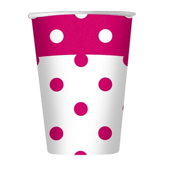 Pahare de unica folosinta 10/set 200ml fuchsia Big Party