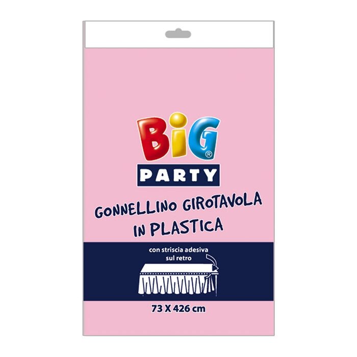 Fata de masa din plastic roz 73 x 426 cm Big Party