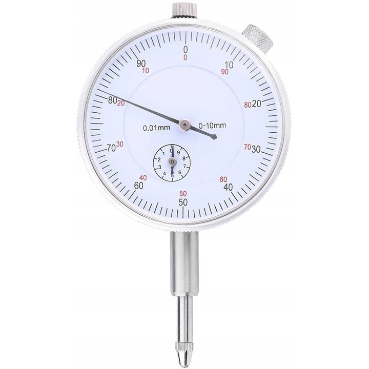 Senzor Cu Ceas, Senzor Cu Montare Pe Spate - Φ 6 mm, Diviziune 0.01 mm, Interval De Masurare 0-10 mm, Stift De Montare - 8 mm, Diametru Cadran Ceas - 55 mm