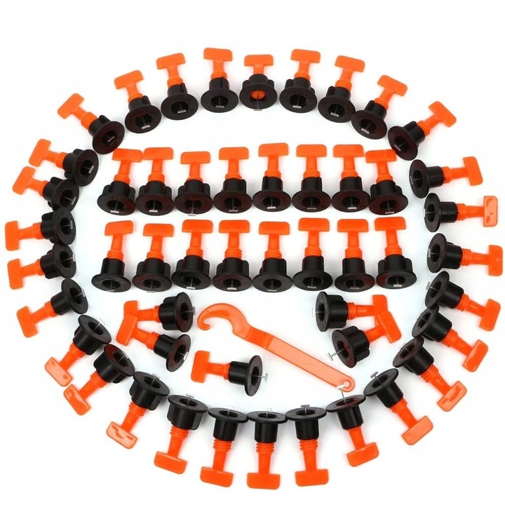 Sistem De Nivelare A Placilor, Instalare Pentru Placi Ceramice, Interior, Cheie De Strangere Inclusa, Bronz Inchis, Capacitate Maxima De Incarcare 80 Kg