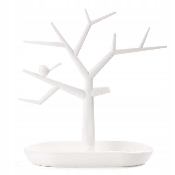 Ékszertartó, Műanyag, 23x11,5 cm, Fehér