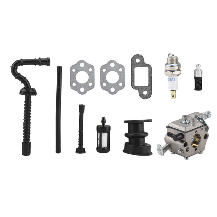 Set Carburator, Metal, pentru Stihl 021, Argintiu/Negru