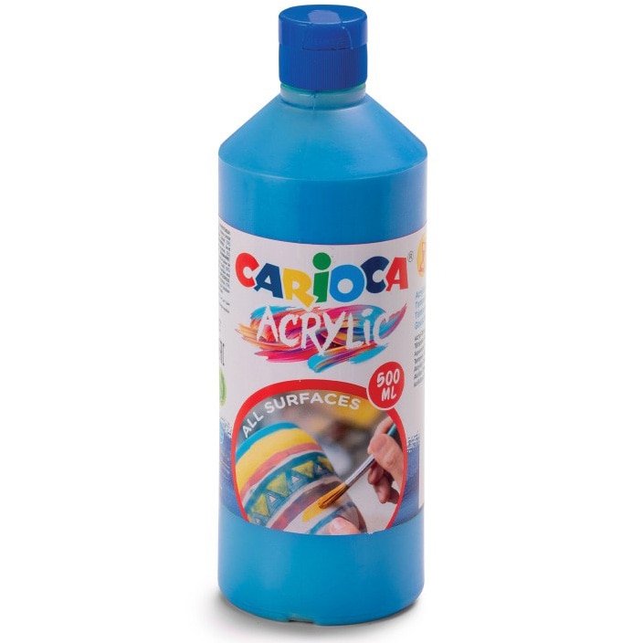 Acuarele acrilice tempera Carioca 500 ml, albastru