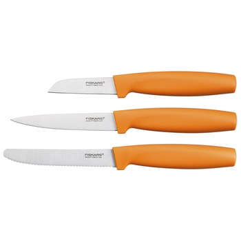 Set cutite Fiskars 3 buc, portocalii Set cutite Fiskars 3 buc, portocalii