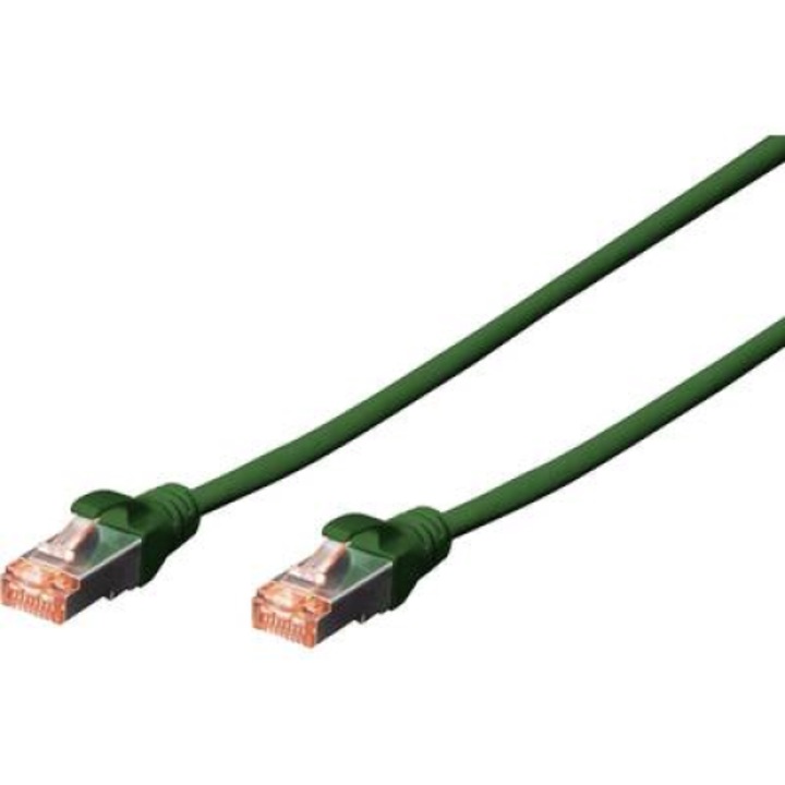 DIGITUS мрежов кабел Cat6 S/FTP 2xRJ45 2.0m зелен със армиран край