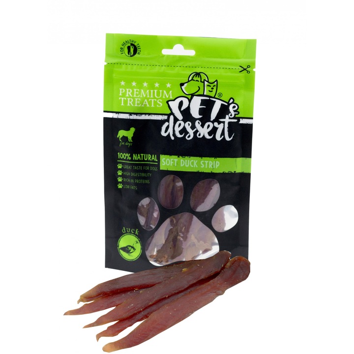 recompense pentru caini pet s dessert lsd-02 soft duck strip 80 g imagen 48_0_
6