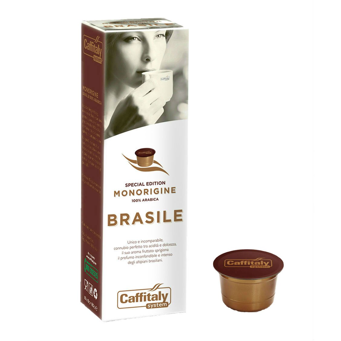 Capsule cafea Ecaffe Brasile Monorigine Special Editions, 10 capsule, compatibile CAFISSIMO