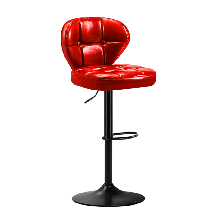 Scaun de Bar 2HOME, Bistro 10, Rosu, picior negru