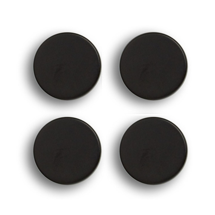 Set 4 magneti, extra puternici, negru mat, Zeller