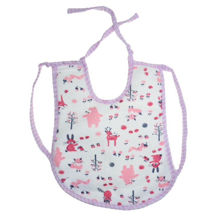 Baveta impermeabila pentru bebelusi, Mini Junior 250623-16, Roz