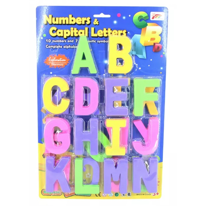 Set 26 litere mari magnetice Gigant, din plastic, 8 cm