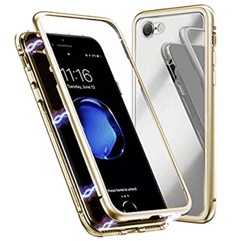 Husa 360 de grade Sticla FATA si SPATE Temperata Securizata Full Protection Premium cu inchidere sau prindere Magnetica, pe magneti, Bumper din Aluminiu, pentru iPhone 7 / iPhone 8 (4.7  Husa 360 de grade Sticla FATA si SPATE Temperata Securizata Full Protection Premium cu inchidere sau prindere Magnetica, pe magneti, Bumper din Aluminiu, pentru iPhone 7 / iPhone 8 (4.7