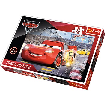 Puzzle Trefl Maxi, Disney Cars 3 - Campionul Mcqueen, 24 piese Puzzle Trefl Maxi, Disney Cars 3 - Campionul Mcqueen, 24 piese