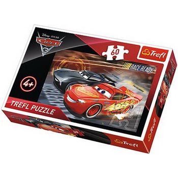 Puzzle Trefl, Disney Cars 3, Race ready, 60 piese Puzzle Trefl, Disney Cars 3, Race ready, 60 piese