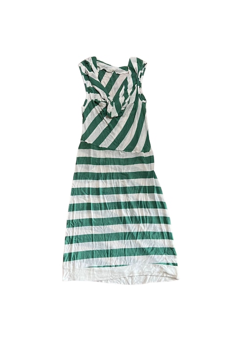 Дамска рокля, Made for Loving-DC06, Бял/Зелен