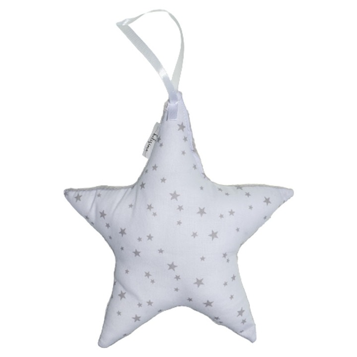 Декоративна детска възглавница звезда 20см Belisima PD128, Сива