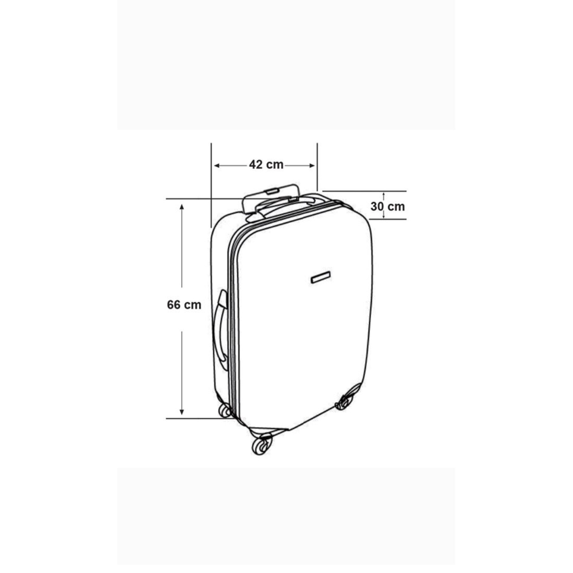 Troler cabina avion, 4 roti retractabile 360 grade, maner, 66X42X30 cm ...