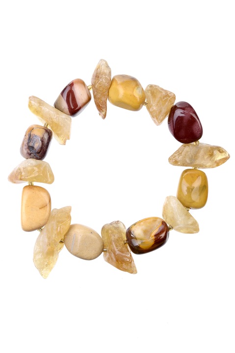 Гривна Jasper Mookait на ластик цвят GM-39, Handmade, Gloria Maris