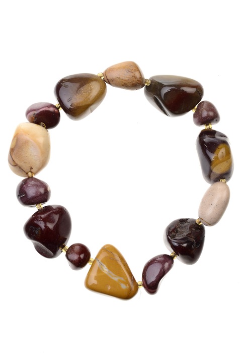 Гривна от яспис Mookait GM-36 цвят, Handmade, Gloria Maris