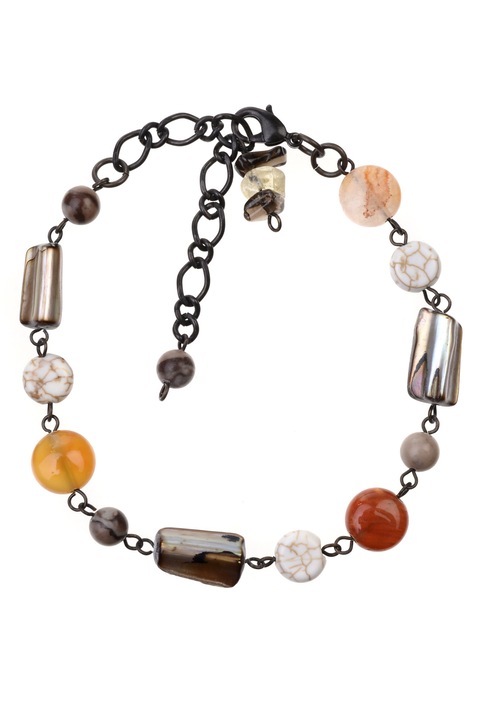 Bratara Howlite multicolor GM-18, Handmade, Gloria Maris