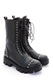 Bocanci din piele naturala cu tinte FUNKY ELECTRIC, negru - marime 36