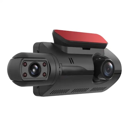 Camera auto de bord, full HD, 1080P, 2 camere, ecran IPS de 3,5 inch, G-senzor, 360 grade, inregistrare in bucla, filmare zi si noapte