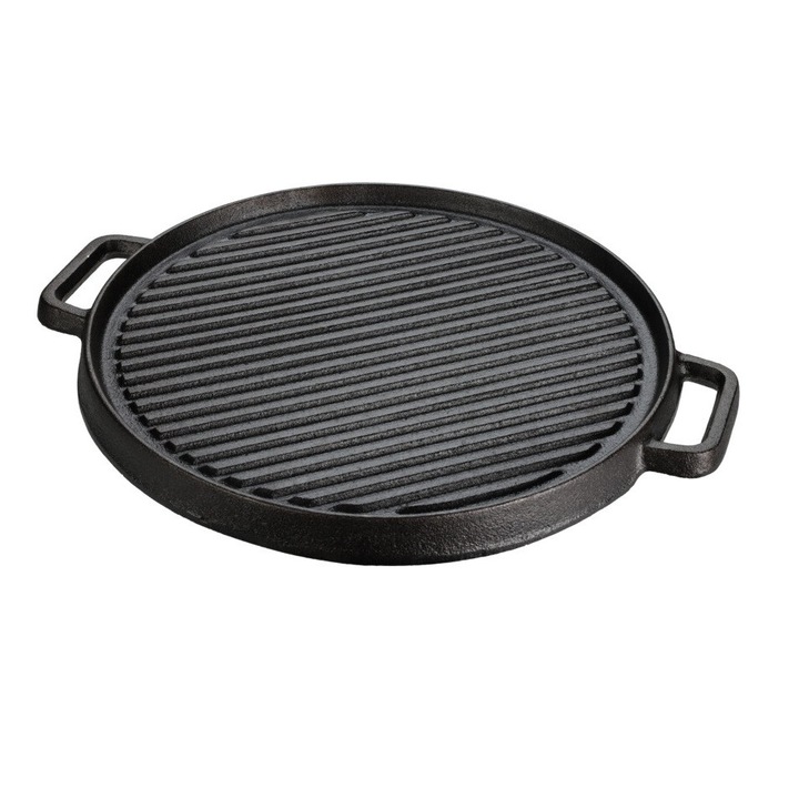 Tigaie grill Vaggan, fonta, 30x2 cm, negru