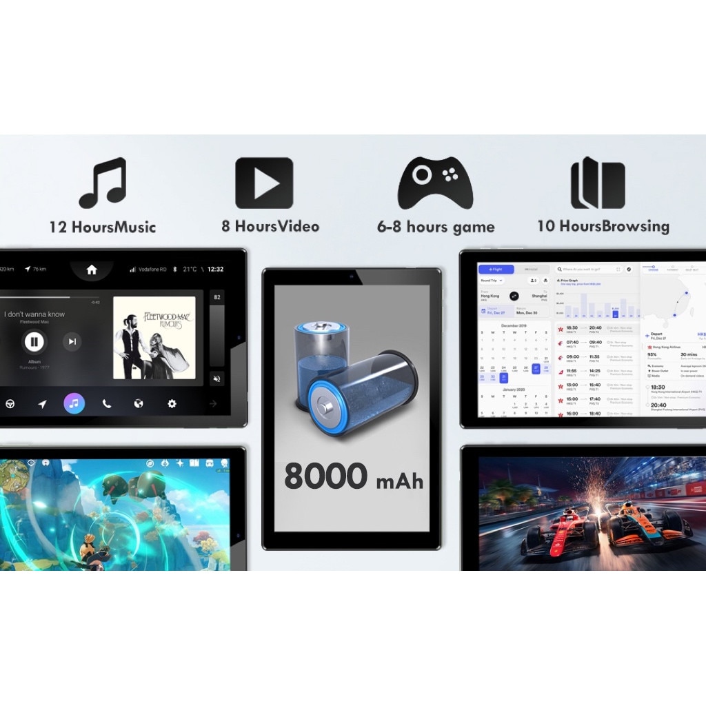 Tableta M107 de 10 inch, Android 13,12GB（6+6） RAM+128GB ROM, octa-core, 8000mAH，dual 4G SIM, 5+13 MP camera, Gray