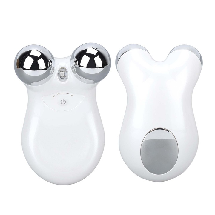 Aparat Pentru Tratament Facial cu Microcurenti si Lumina Infrarosie Ventlex® pentru Lifting Facial 3D si Intinerirea Pielii, Luminozitate si Remodelare, Antirid, Portabil, Alb