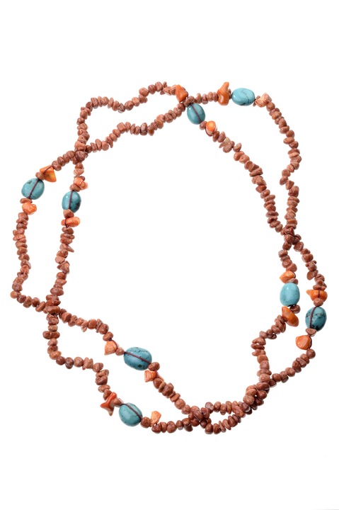Колие GM-114 Coral Howlite, Handmade, Gloria Maris