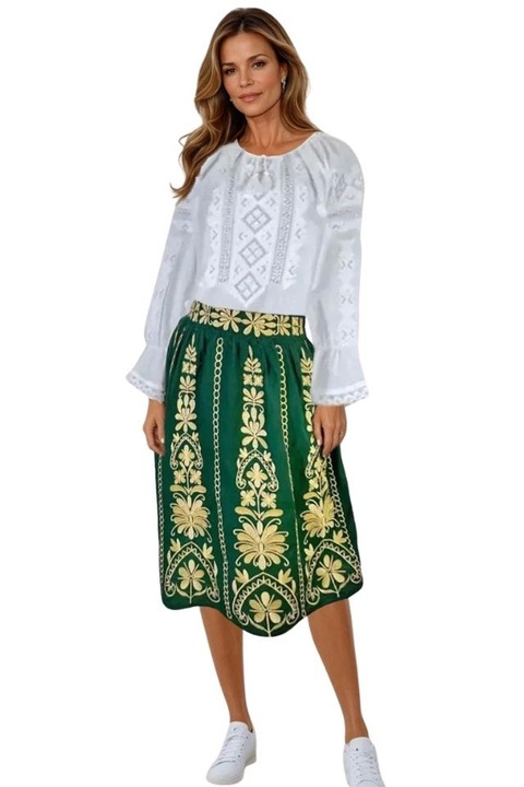 Fusta dama casual cu model, Verde