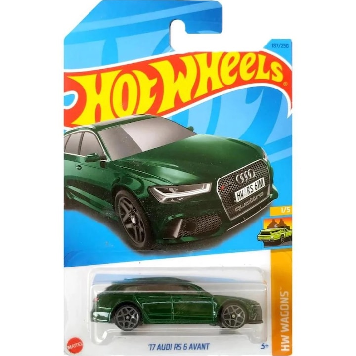 Hot Wheels autó, fém, Audi RS 6 Avant 2017, 1:64, zöld