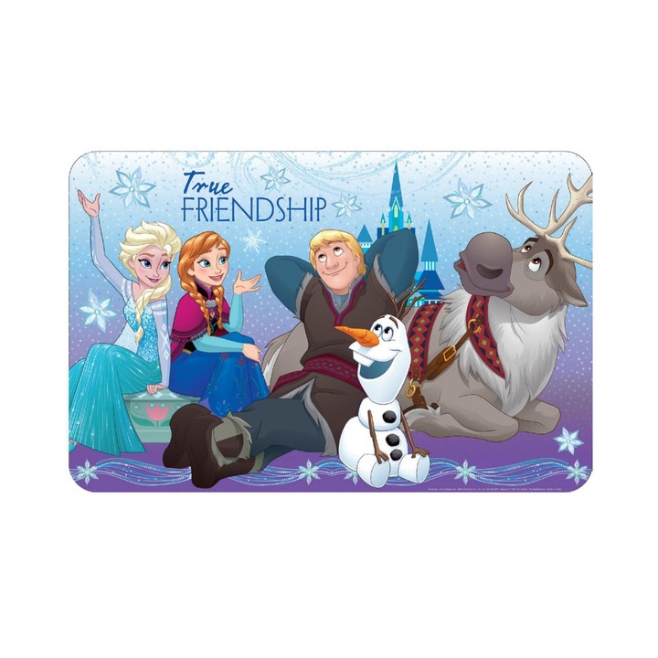 Suport farfurie pentru servit masa Frozen Friendship 43x28 cm Albastru