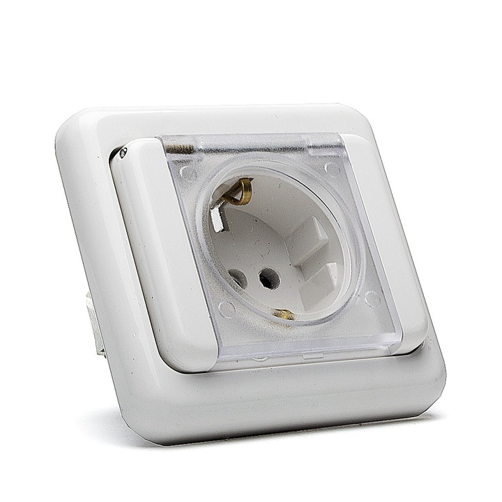 Priza, Nayden Kirov, 16A, 250V, IP44, Alb