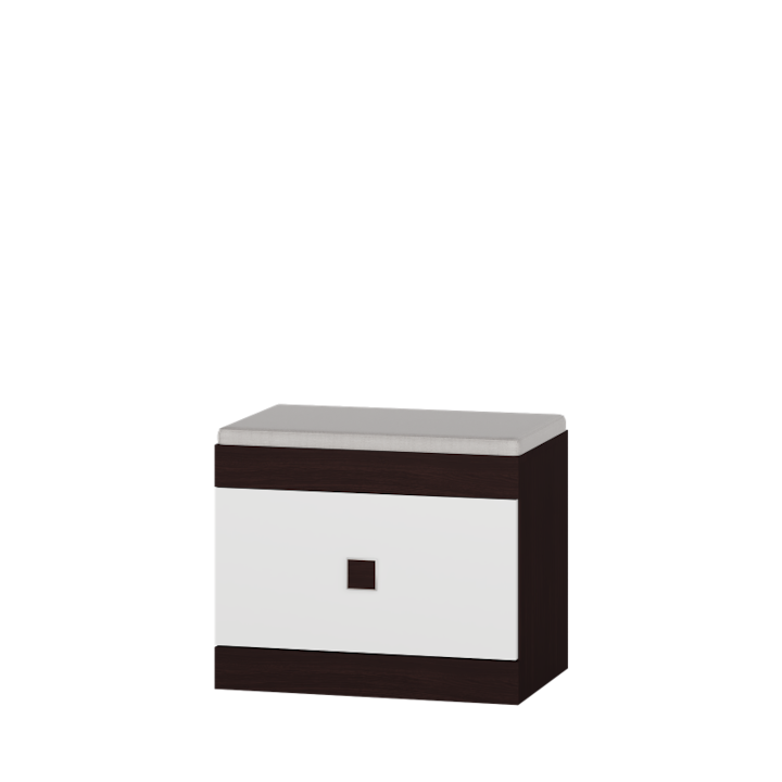 Шкаф за обувки Соната 600, Еверест, Тъмно венге, Бяло, 60 х 38 х 50 см