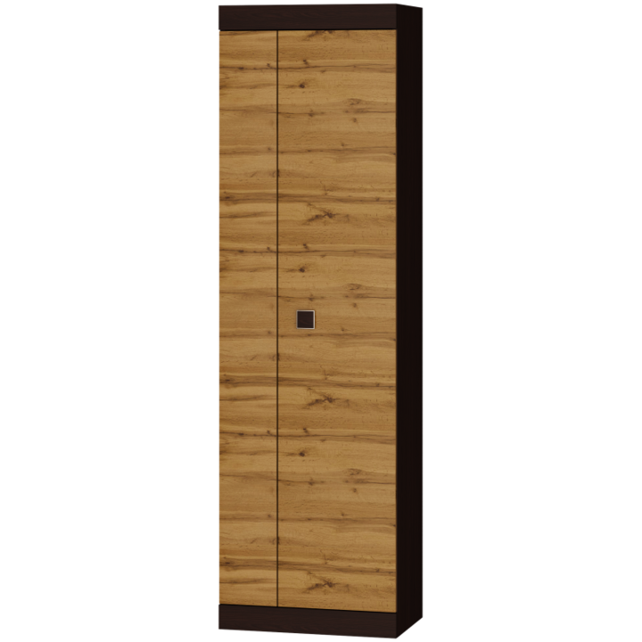 Гардероб 600 Соната, Еверест, Тъмно венге Дъб крафт златен, 60 х 38 х 205 см