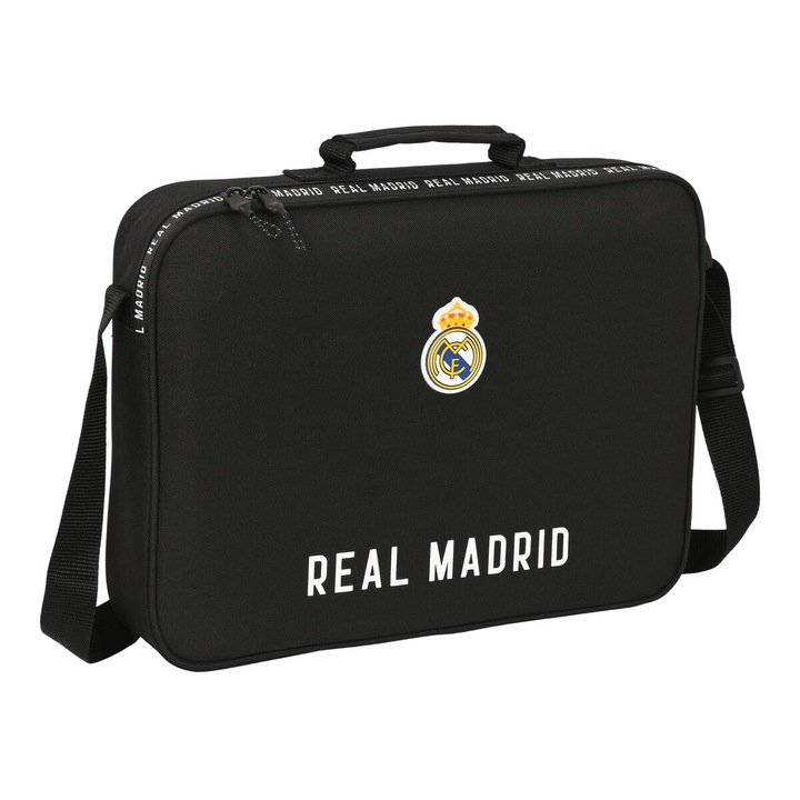 Ученическа Чанта Real Madrid C.F. Черен, 38 x 28 x 6 см