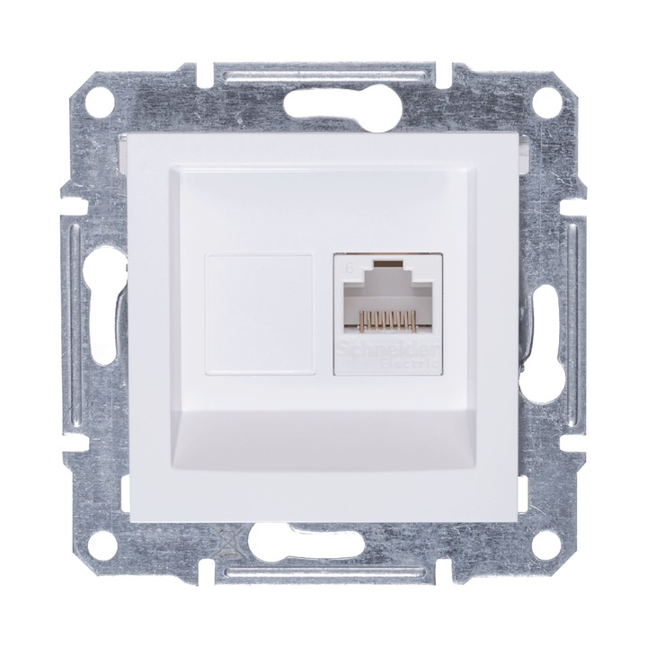 Mecanism Priza UTP RJ45 Schneider Asfora EPH4770121 Cat6 Incastrat Alb ST