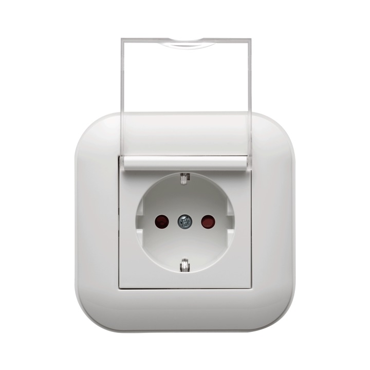 Priza Cu Capac CP Ovivo Loft 16 A Incastrat Alb ST