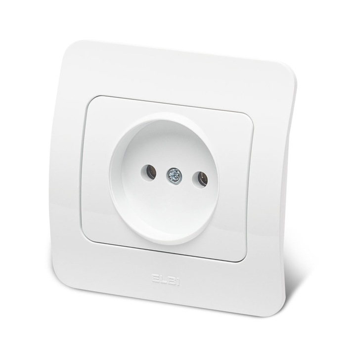 Priza Simpla Fara CP Elbi Jazz 16 A Incastrat Alb ST