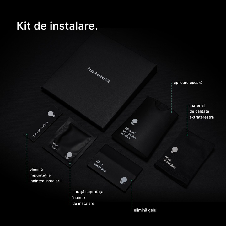Folie protectie, compatibil cu Oppo Find N2 Flip, ecran, spate si camera, Alien Surface