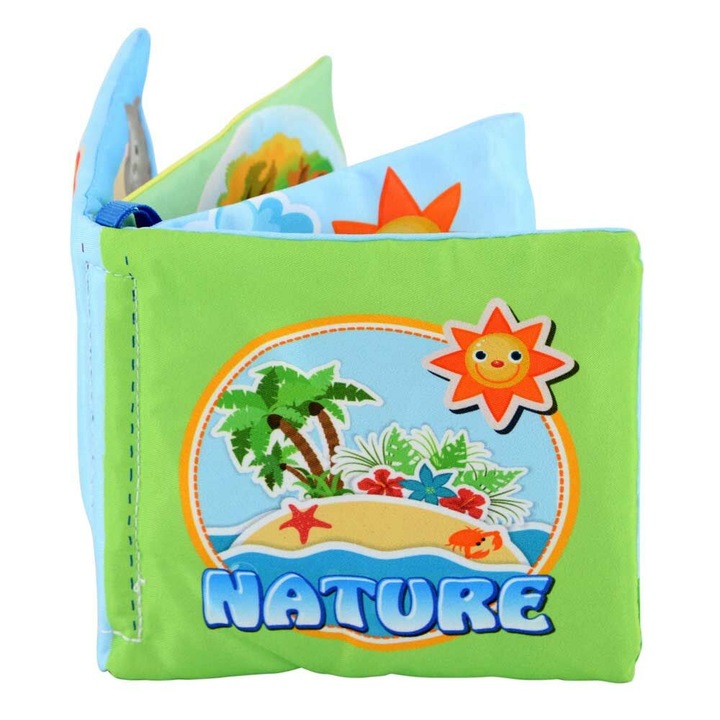 Carte textila pentru bebelusi - Natura, Tongcheng, Multicolor